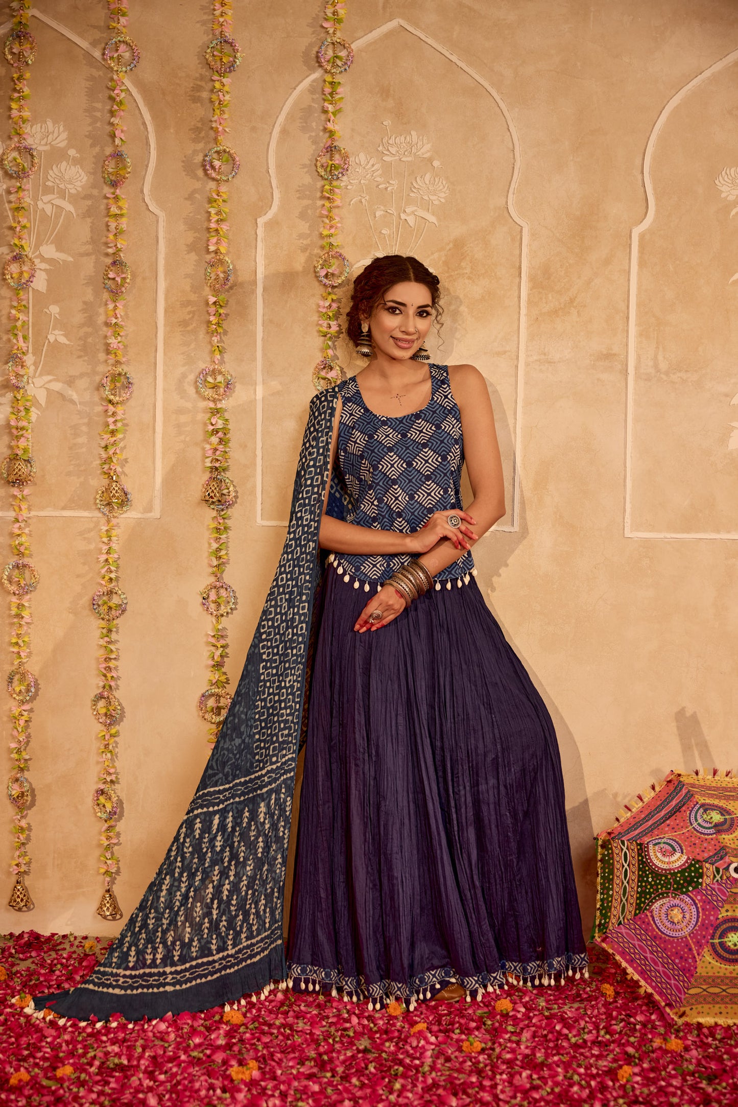 Neelam Jaal Lehenga