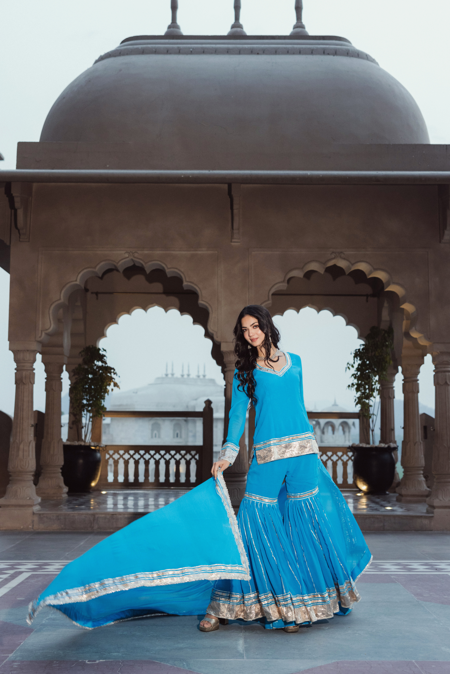 Nayra in Turquoise Blue Sarara