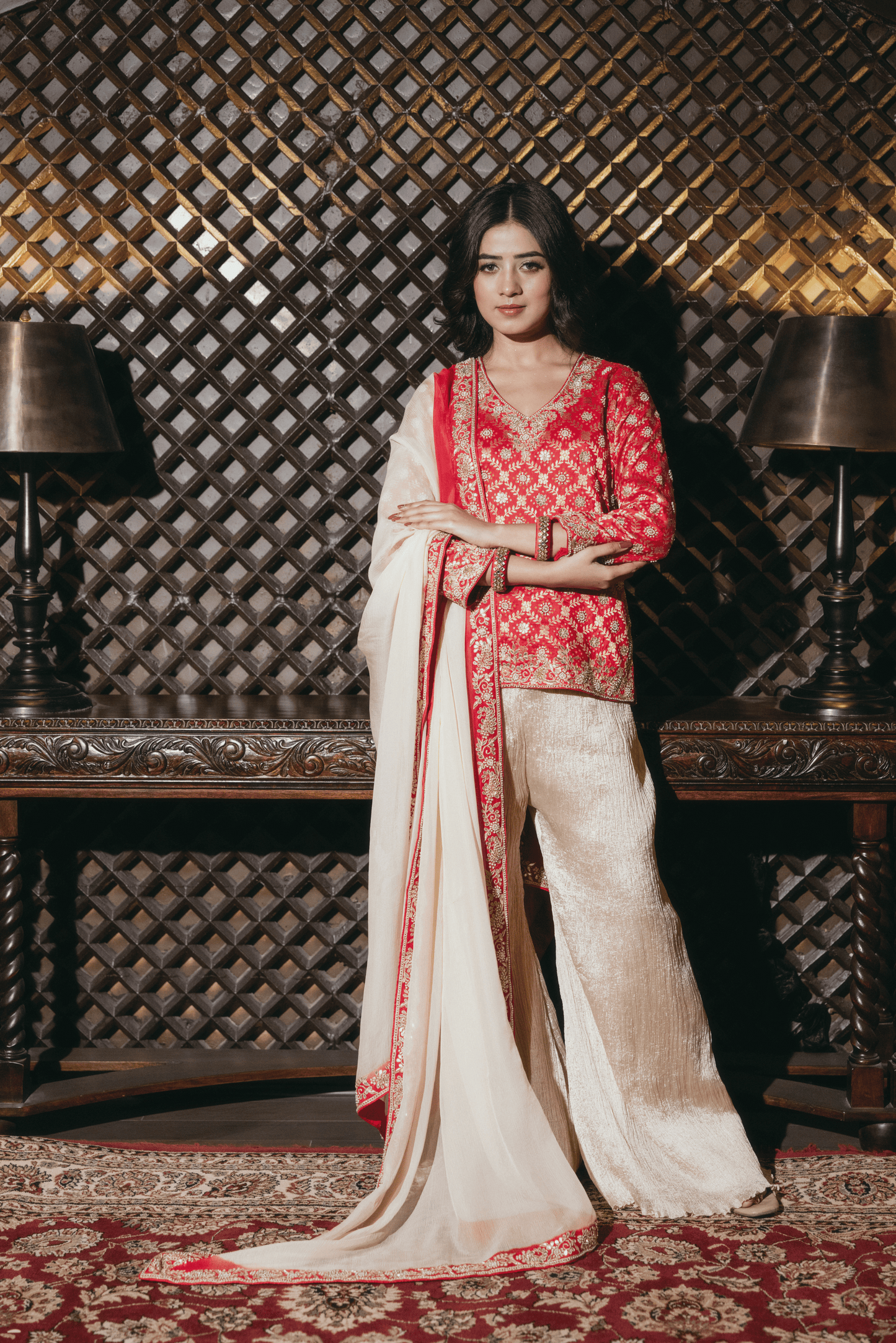 Mahira Kurti Chunni & Plazo