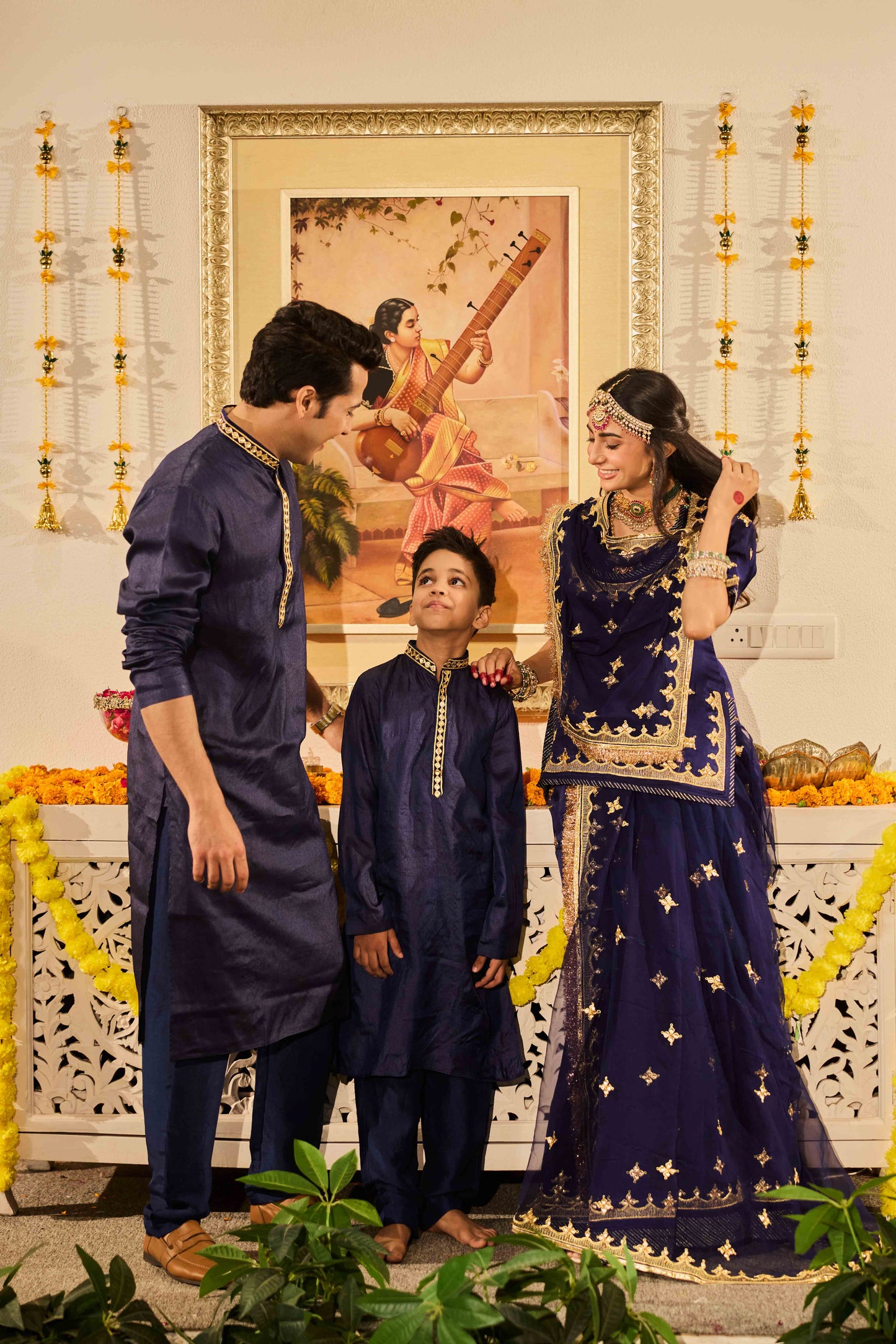 Navy Danka Aari Ensemble