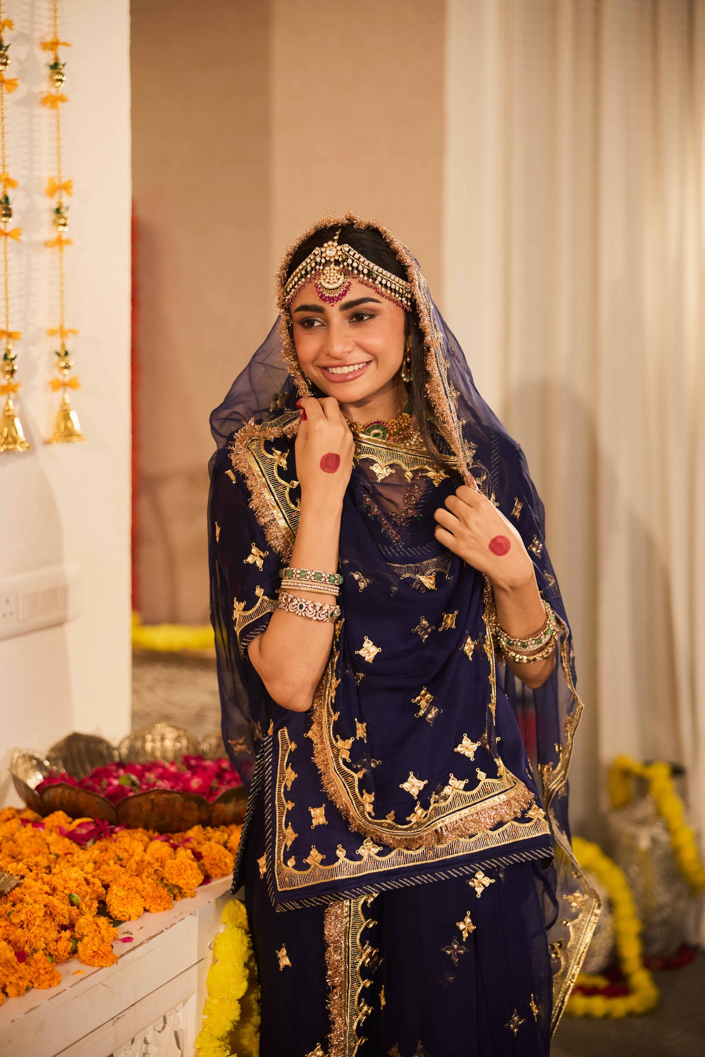 Navy Danka Aari Ensemble