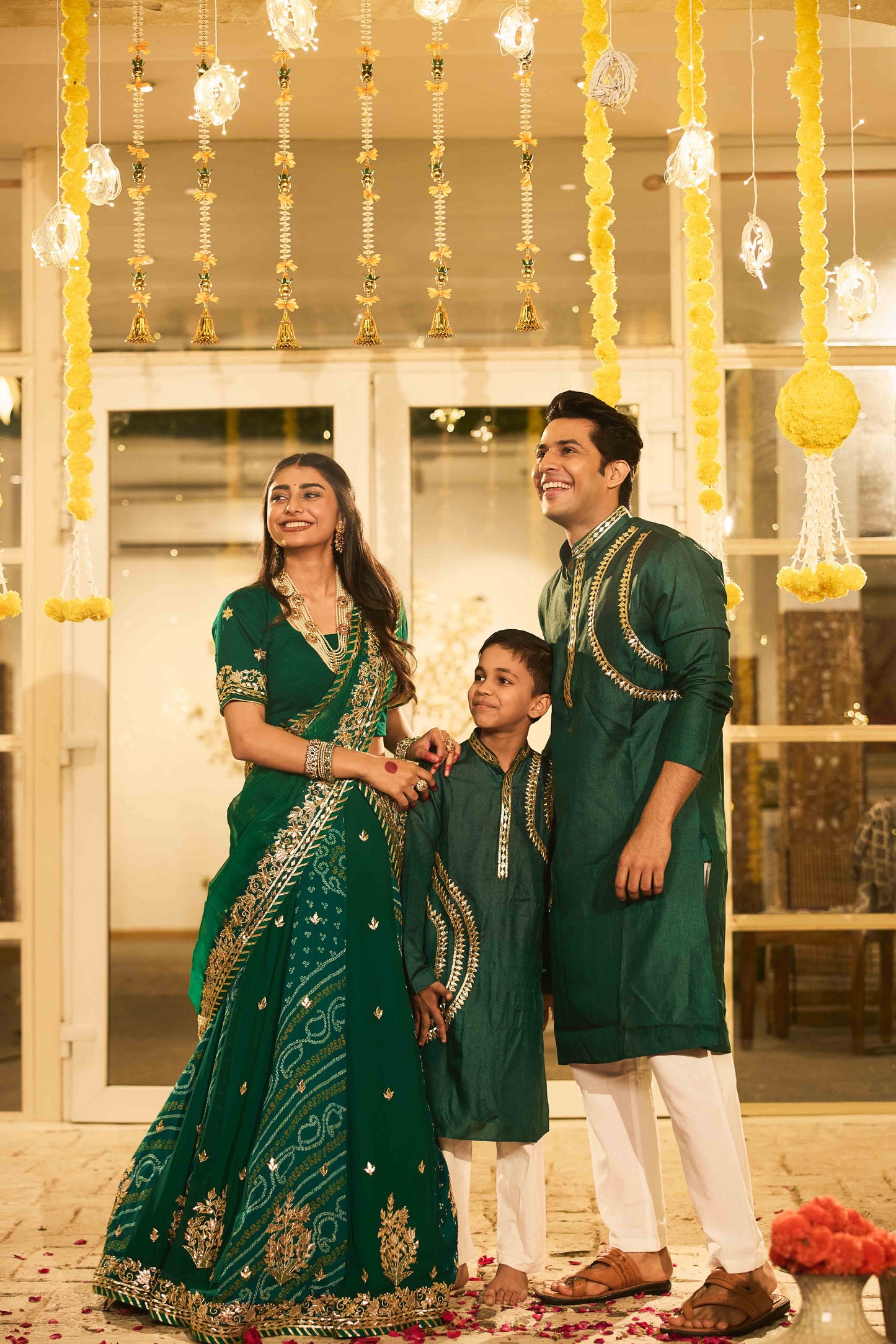 Emerald Bandhej Lehenga