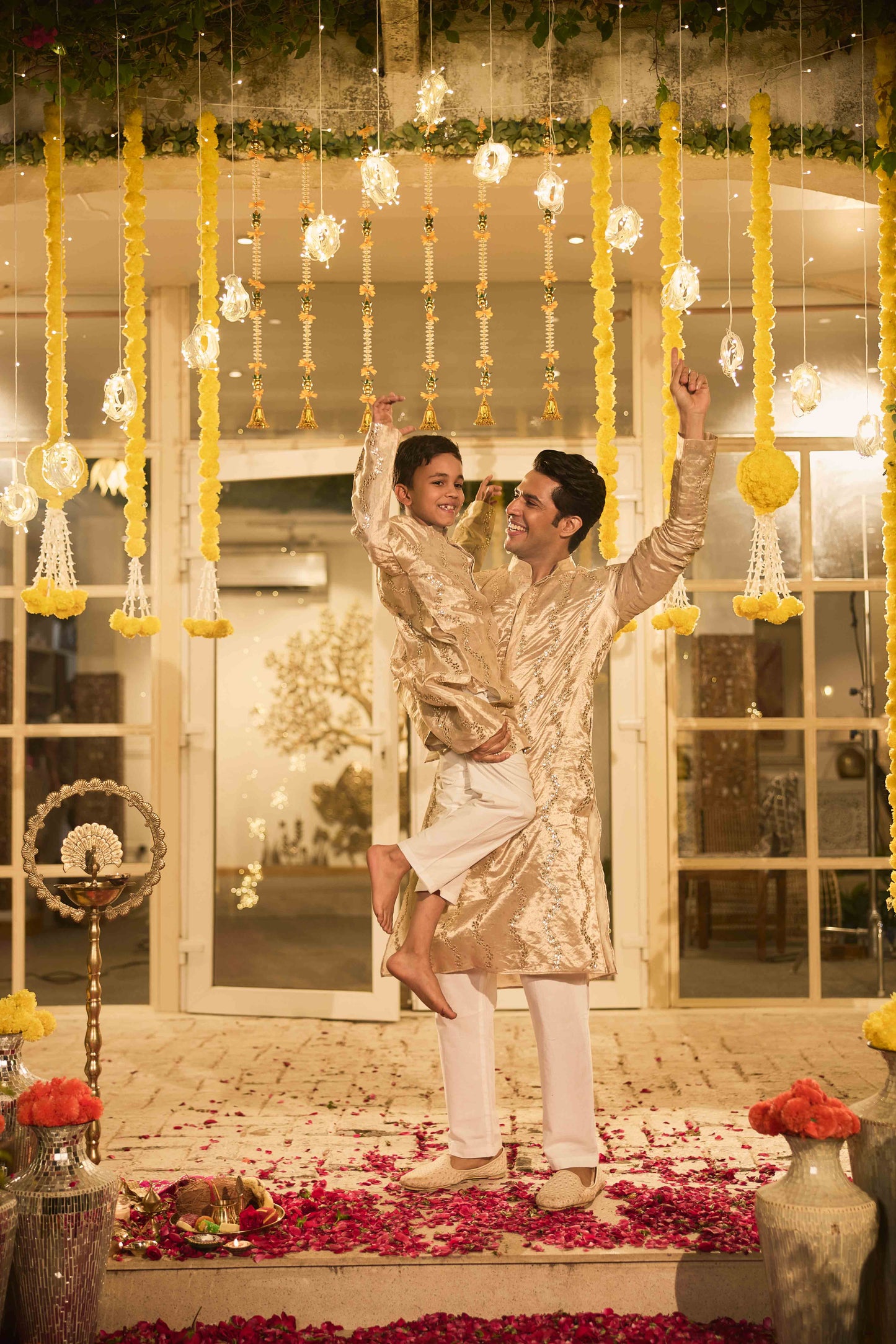 Golden Gotapatti Classic Kurta Set