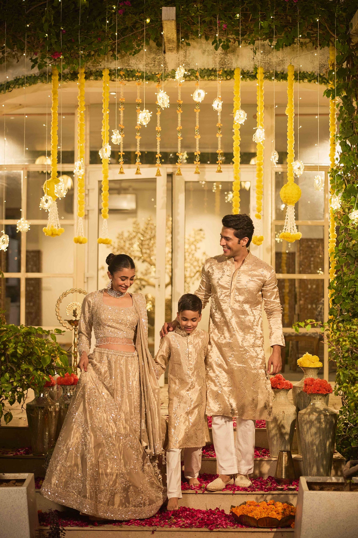 Golden Gotapatti Classic Kurta Set