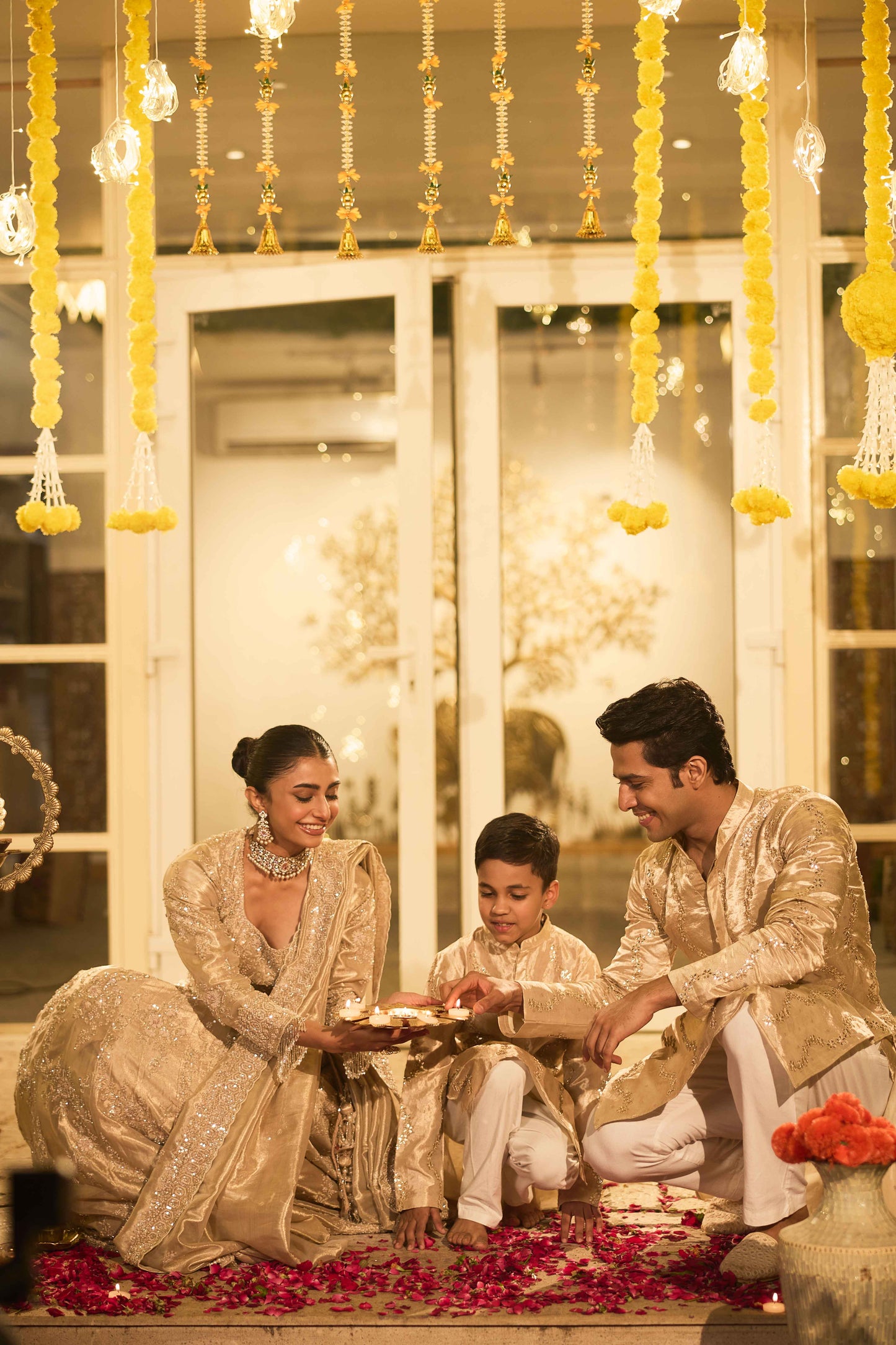 Golden Tissue Elegance Lehenga