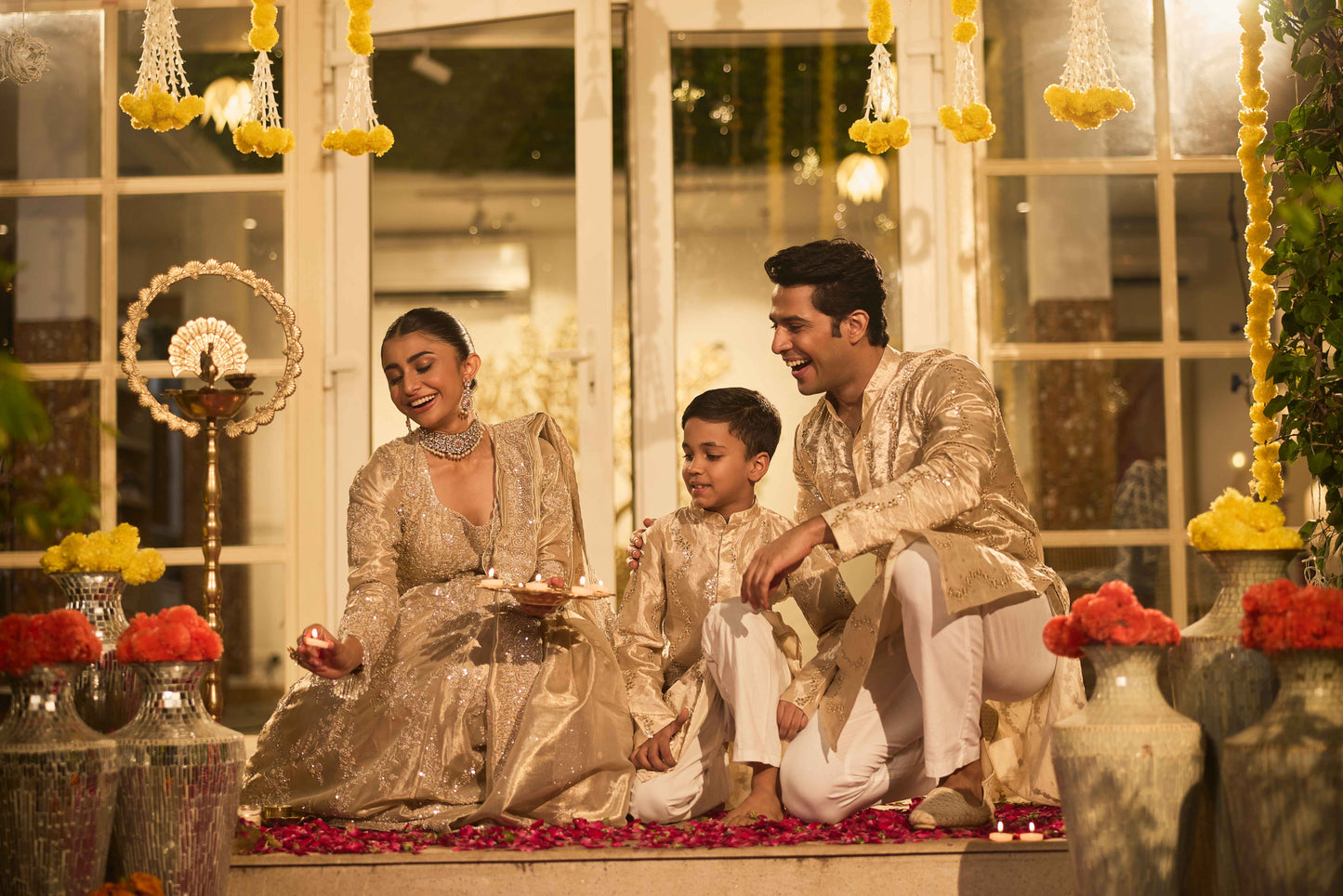 Golden Tissue Elegance Lehenga