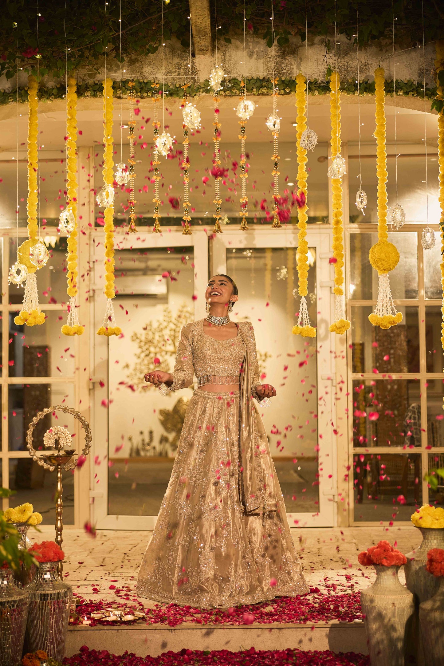 Golden Tissue Elegance Lehenga